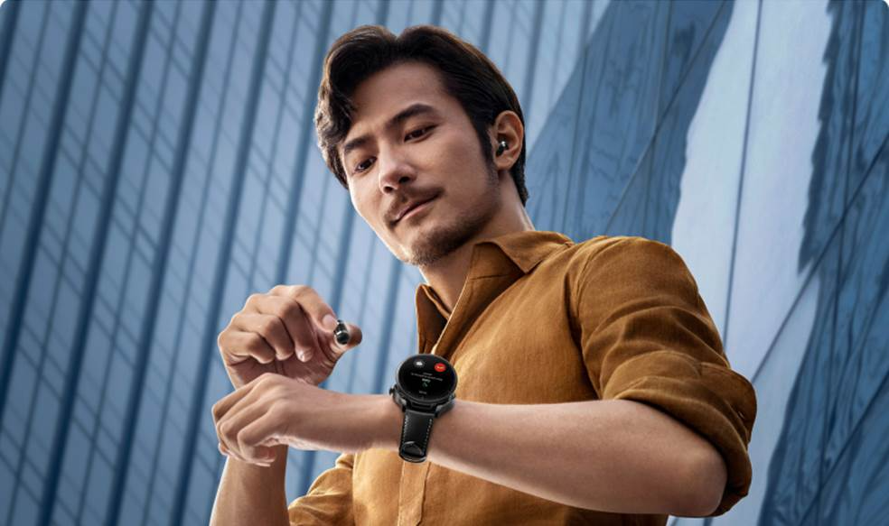 HUAWEI WATCH Buds, Audífonos y reloj en uno, Llamadas con cancelación de ruido por IA