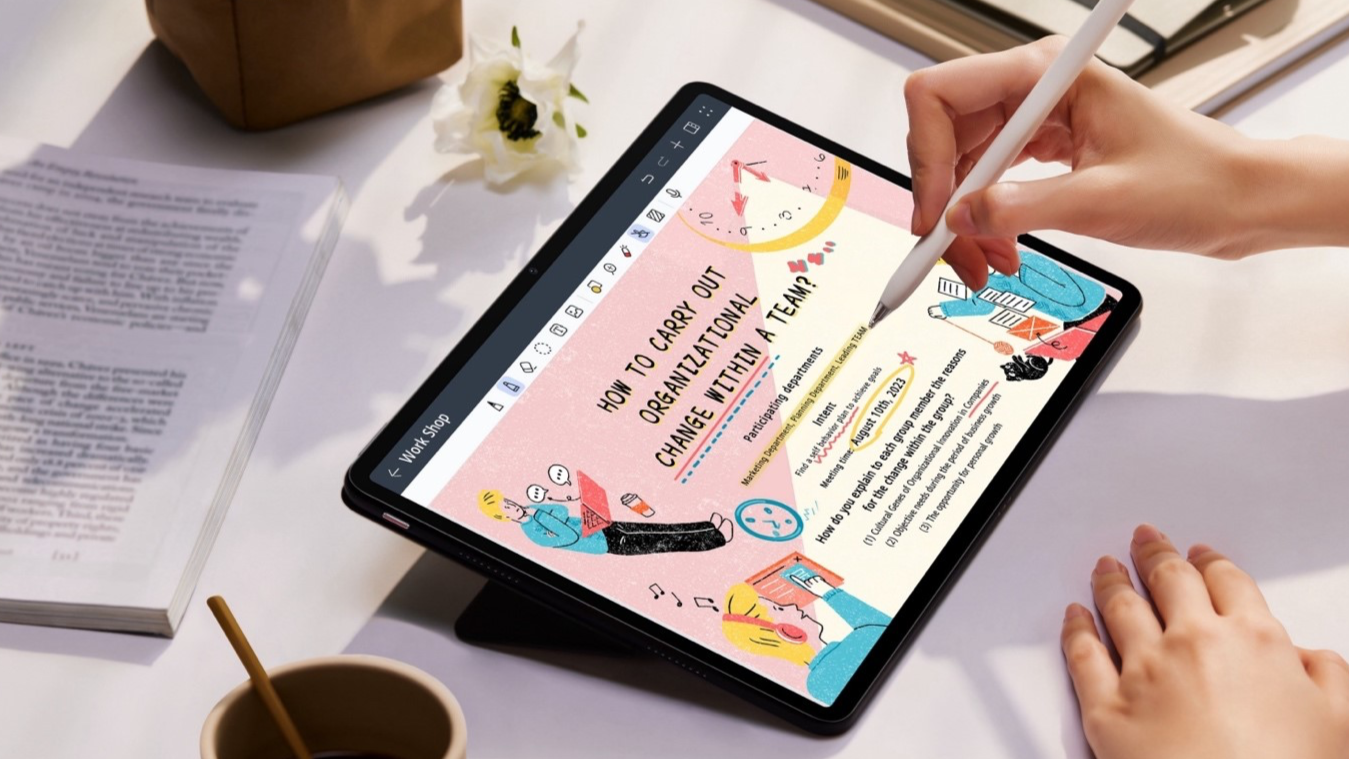 A person using a stylus on a tablet

Description automatically generated