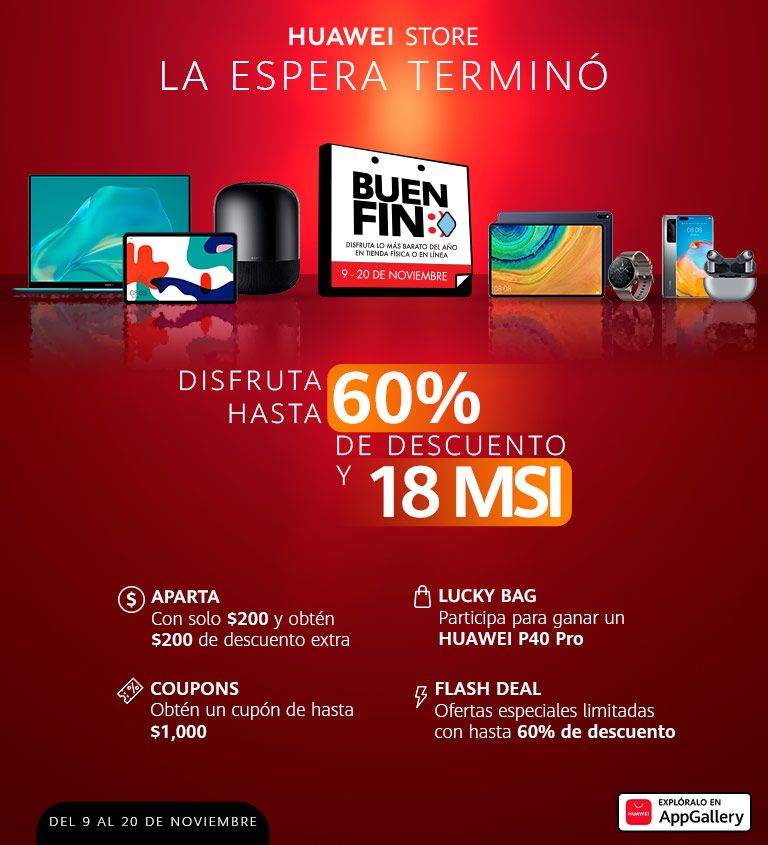 ¡Celebra con Huawei el Buen Fin 2020!