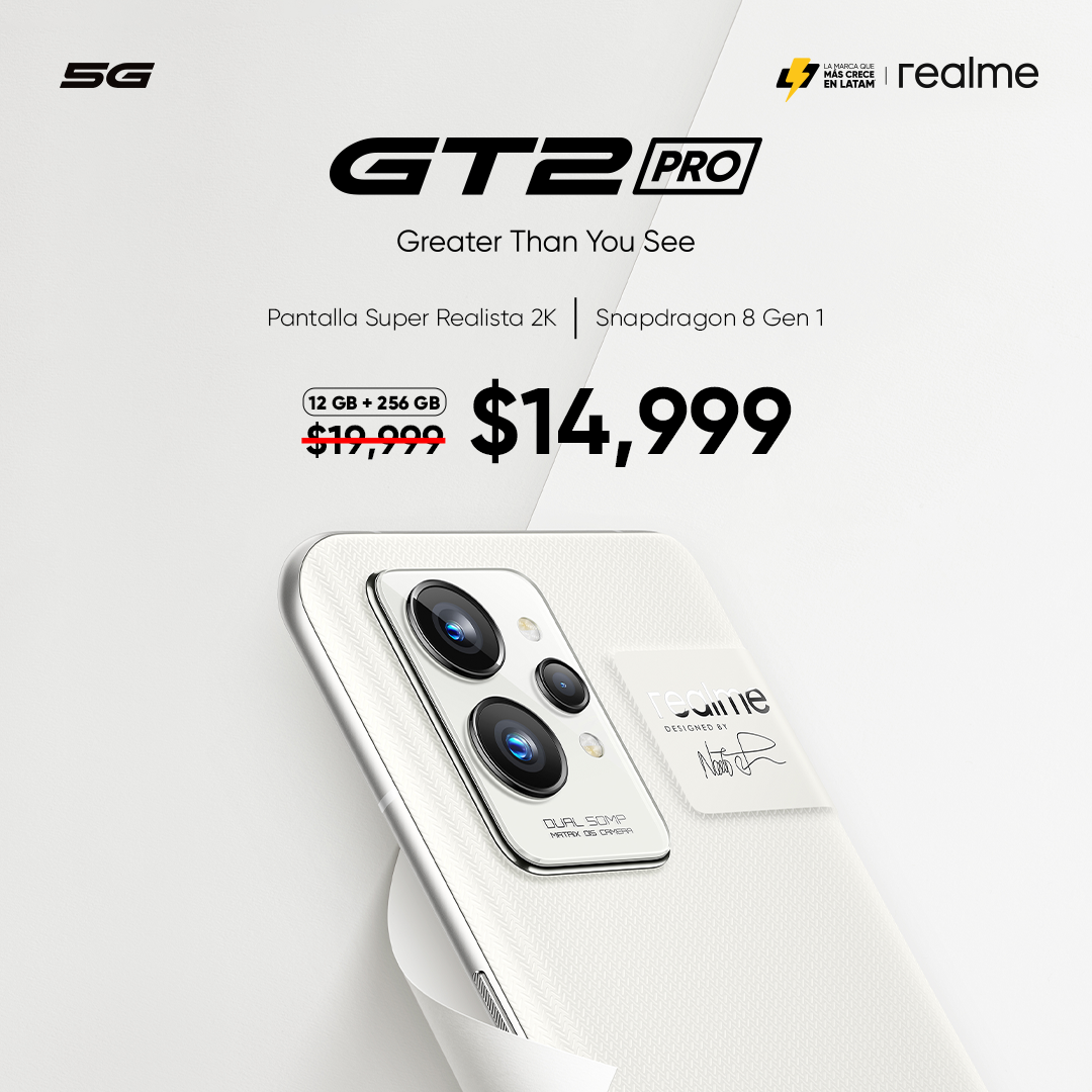 Llegan a México los realme GT 2 Pro y Narzo 50 con precio de promoción por lanzamiento