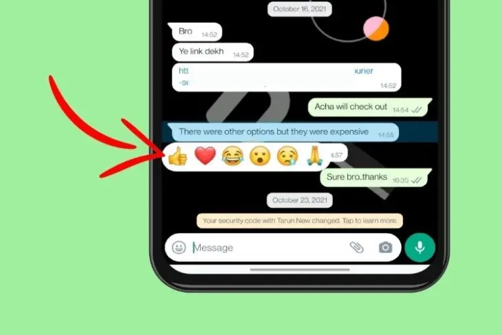 WhatsApp comienza a implementar las reacciones en los mensajes