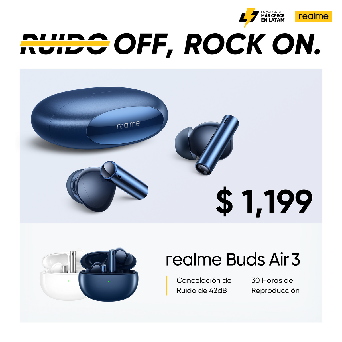 Realme presenta en México los Buds Air 3
