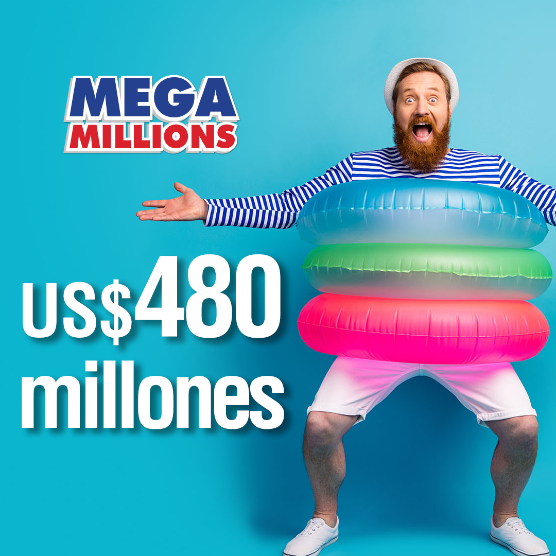 Con MEGA MILLIONS puedes Llevarte US$480 millones con The Lotter