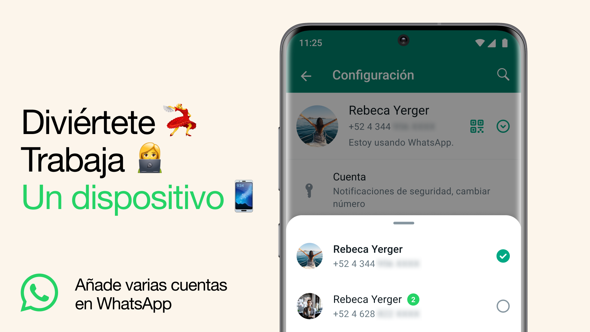 Podrás tener Cuentas múltiples en WhatsApp en el mismo dispositivo