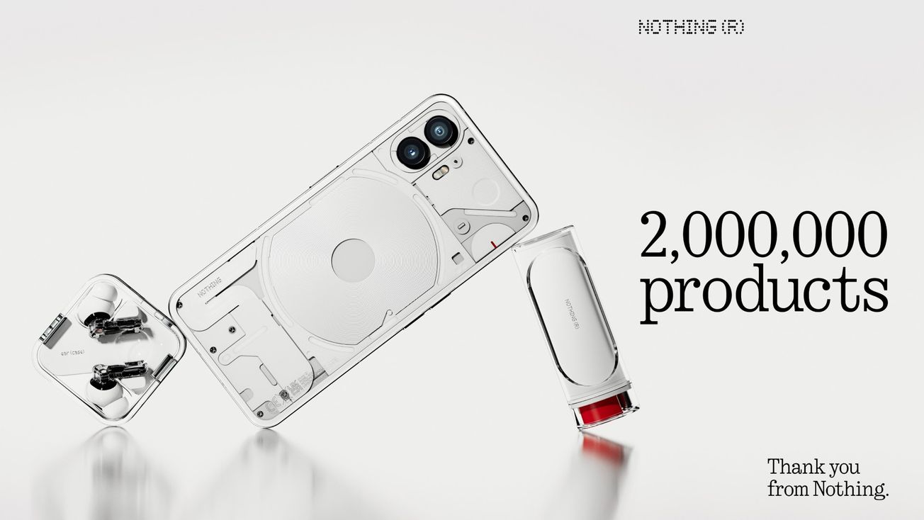 Nothing anuncia que ha llegado a los dos millones de productos enviados