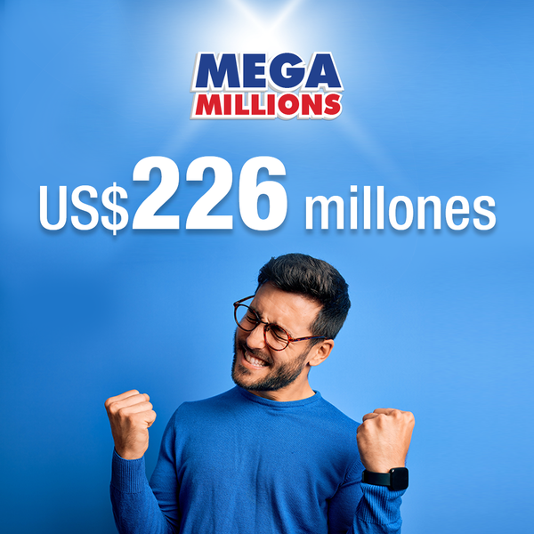 Con MEGA MILLIONS puedes Llevarte US$226 millones con The Lotter